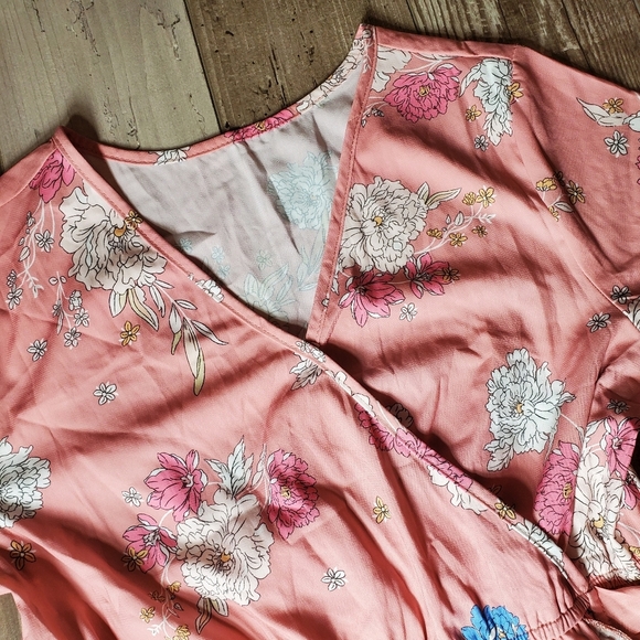 NWOT Teurkia Pink Floral Girls Romper Size Large - Picture 10 of 16